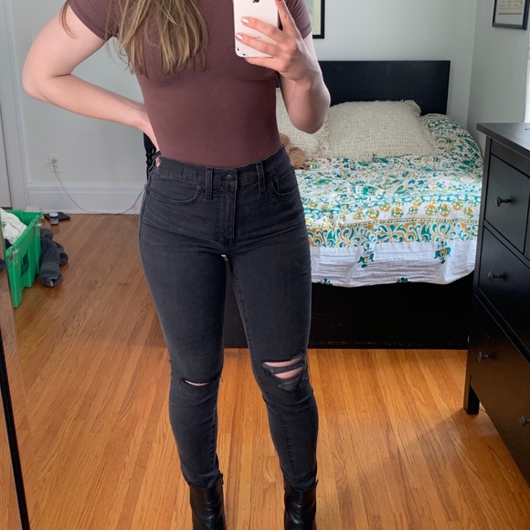 Madewell Denim - Madewell Distressed Black Skinny Jeans